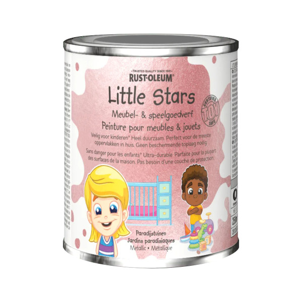 Vopsea metalizata mobilier si jucarii, Rust-Oleum, Little Stars, Paradise Gardens, Roz, 750 ml
