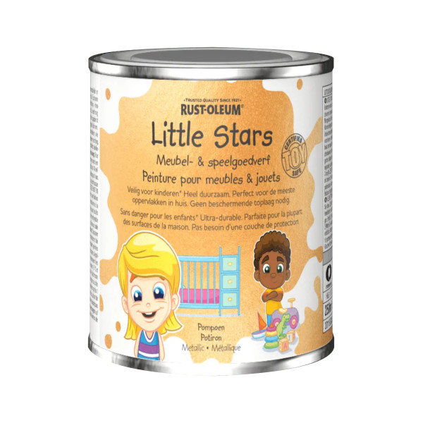 Vopsea metalizata mobilier si jucarii, Rust-Oleum, Little Stars, Pumpkin, Cupru Deschis, 750 ml