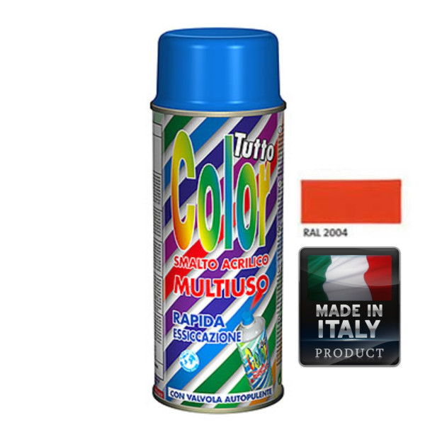 Vopsea Spray Multisuprafete Portocalie RAL 2004 Tuttocolor Macota 400ml