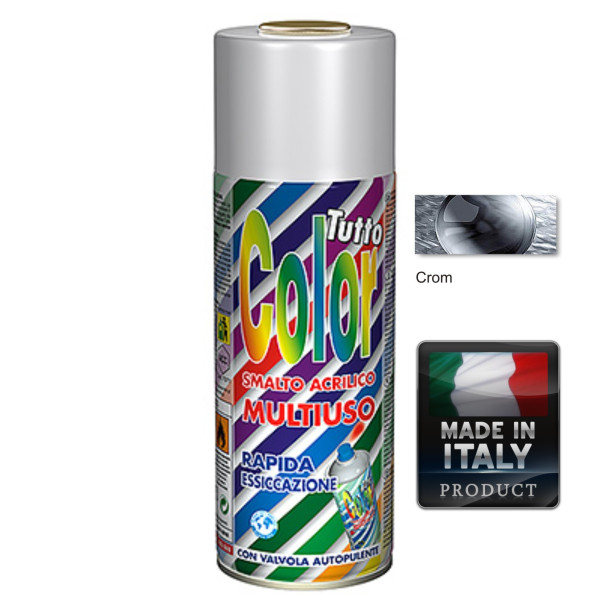 Vopsea Spray Argintiu Cromat Tuttocolor Macota 400ml.