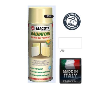 Vopsea Spray Radiatoare Si Calorifere Alb Macota 400ml.