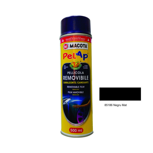 Vopsea Cauciucata Negru Mat PelAp 500ml