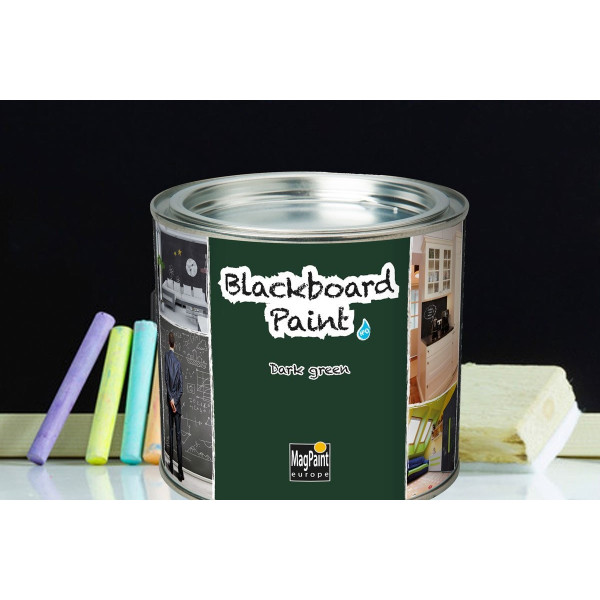 Combo Vopsea Magnetica+ Vopsea Cu Efect De Tabla De Scris Verde