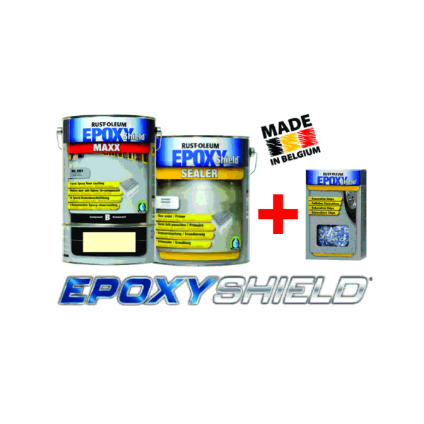 Set Vopsea Epoxidica Garaj Crem Deschis & Lac Transparent