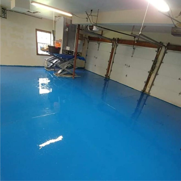 Vopsea Epoxidica Garaj Albastru RAL 5012-Trafic Auto 5 Kg Epoxy Floor