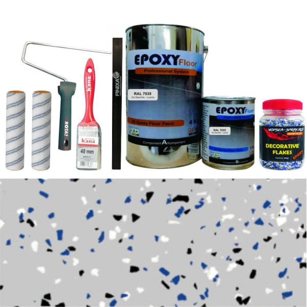 Set Vopsea Epoxidica Gri Deschis RAL 7035