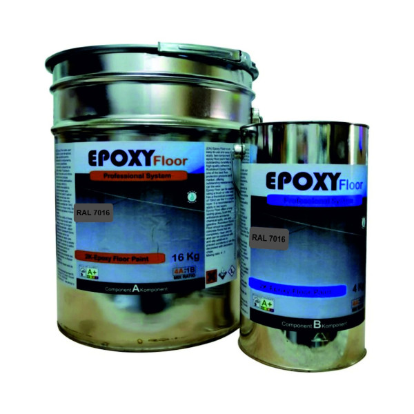 Vopsea Epoxidica Garaj Gri Antracit RAL 7016-Trafic Auto 20 Kg Epoxy Floor