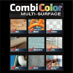 Vopsea CombiColor Multi-Suprafete Rosu Ral 3000 Lucios 750 ml