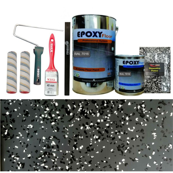 Set Vopsea Epoxidica Antracit Granite