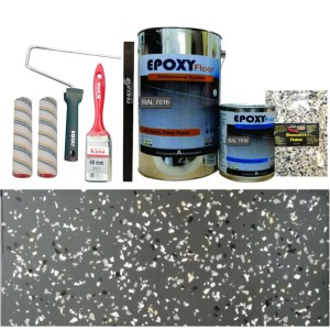 Set Vopsea Epoxidica Antracit Dessert Granite