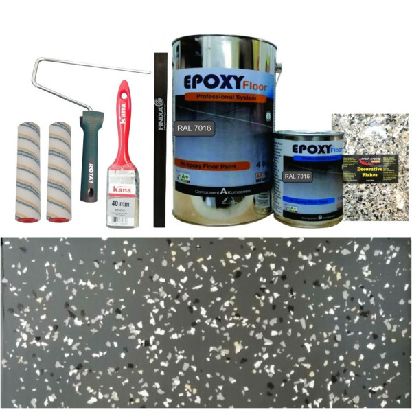 Set Vopsea Epoxidica Antracit Dessert Granite