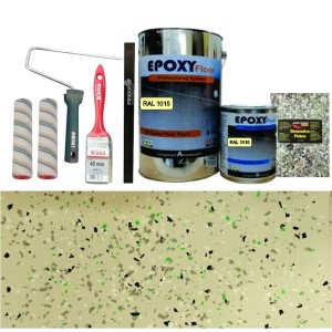 Set Vopsea Epoxidica Crem Green Granite