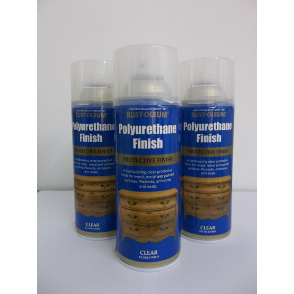 Spray Lac Poliuretanic Transparent Lucios Rust Oleum 400ml