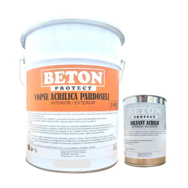 Vopsea Beton Exterior, Gri Deschis, Beton Protect, 5 Kg
