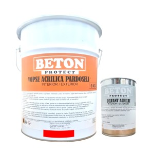 Vopsea Beton Exterior, Rosu, Beton Protect, 5 Kg