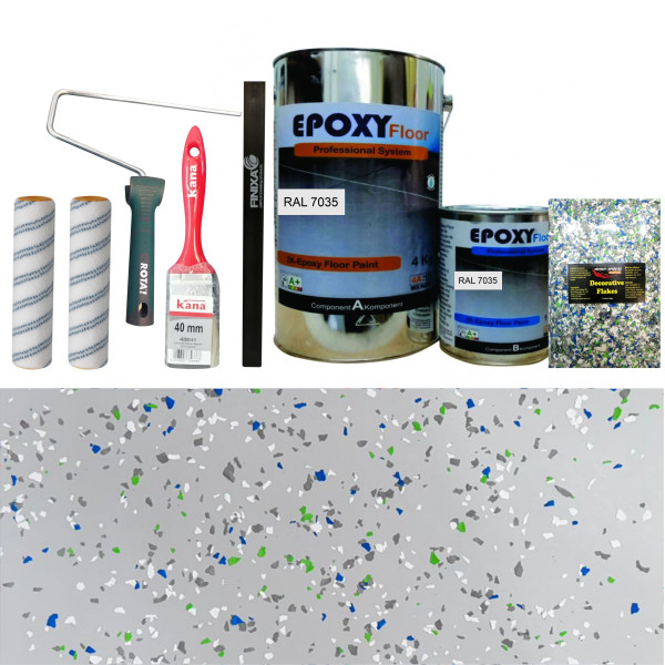 Set Vopsea Epoxidica Gri Deschis Sporty Blue