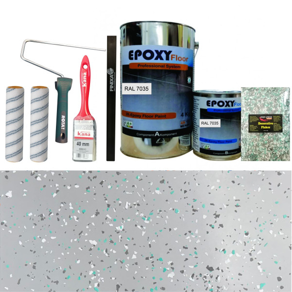 Set Vopsea Epoxidica Gri Deschis Garden