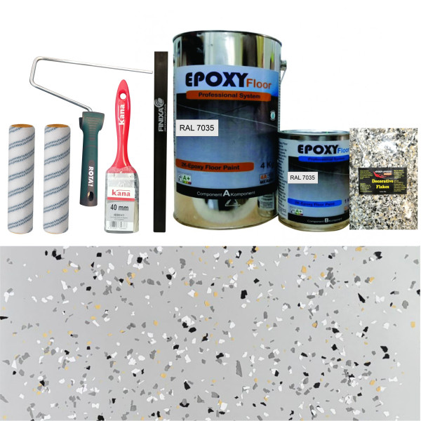 Set Vopsea Epoxidica Gri Deschis Dessert Granite