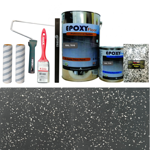 Set Vopsea Epoxidica Antracit Crazy Grey