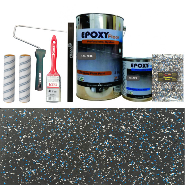 Set Vopsea Epoxidica Antracit Crazy Blue
