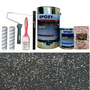 Set Vopsea Epoxidica Antracit Orange Granite