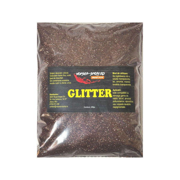 Sclipici Decorativ Maro Inchis (Glitter decorativ) 400gr.