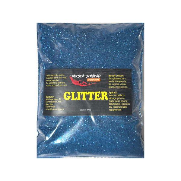 Sclipici Decorativ Albastru (Glitter decorativ) 400gr.
