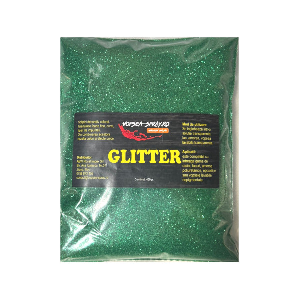 Glitter Decorativ / Sclipici Decorativ Verde 400gr.