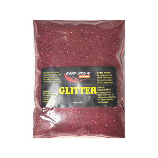 Sclipici Decorativ Rosu 400gr.