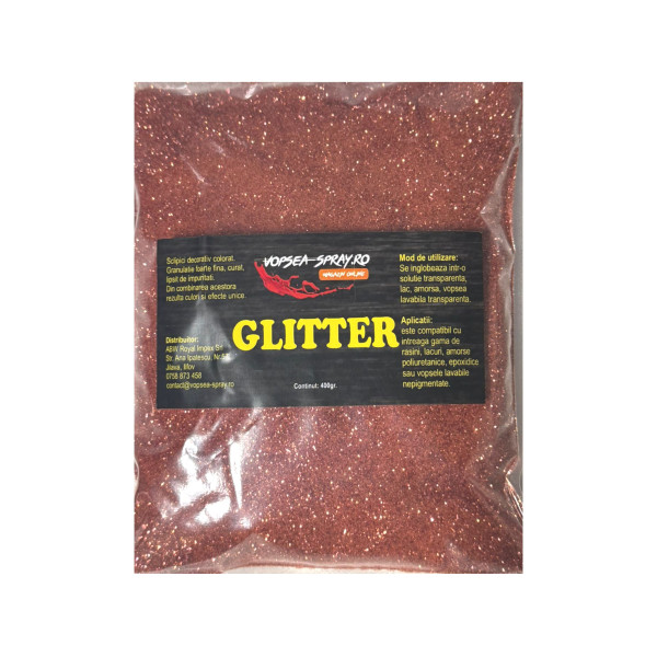 Sclipici Decorativ Cupru Intens (Aramiu Inchis) 400gr.