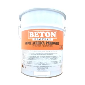Vopsea Beton Exterior, Alb, Beton Protect, 5 Kg