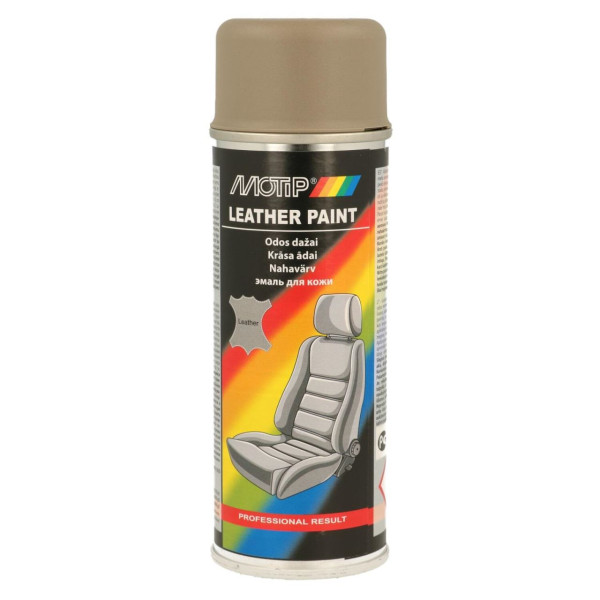 Spray Vopsea Piele, Motip Leather Bej-Gri, 200ml