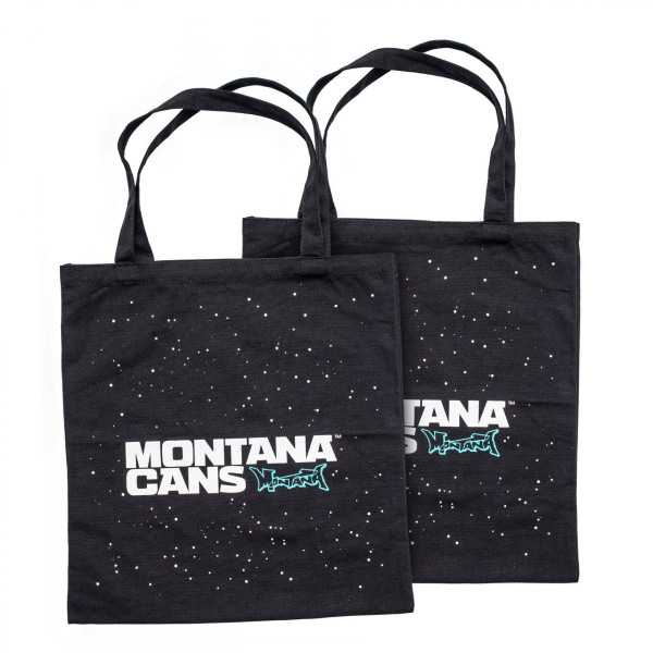 Sacosa, Bag Cotton Logo Stars, Black, Montana