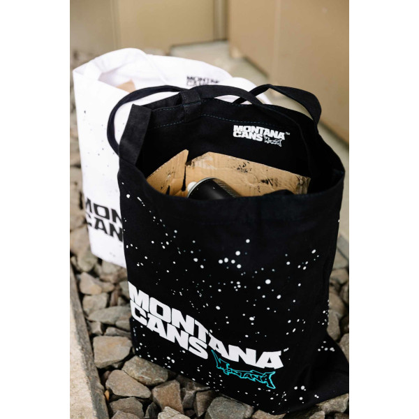 Sacosa, Bag Cotton Logo Stars, Black, Montana
