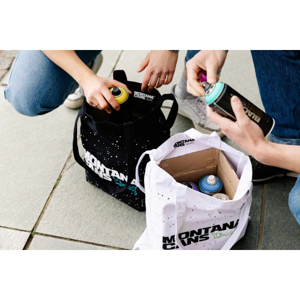 Sacosa, Bag Cotton Logo Stars, Black, Montana