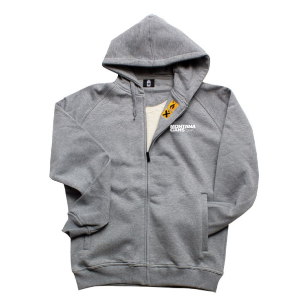 Hanorac Gri cu Fermoar, Zip Hoodie Logo Grey, Size XL, Montana