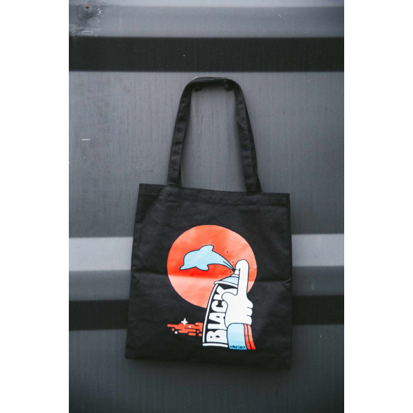 Sacosa, BagCotton Dolphin, Black, Montana