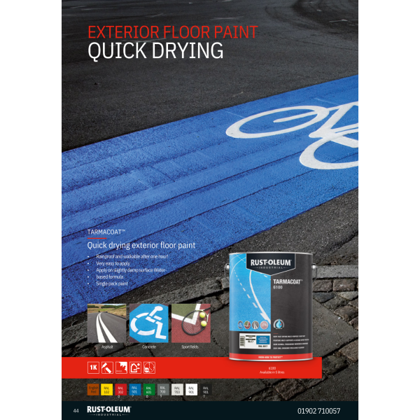 Vopsea Beton Alb RAL 9016, Tarmacoat Rust-Oleum, 5 Litri