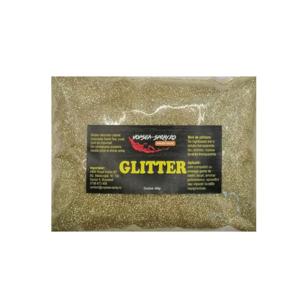 Sclipici Decorativ Auriu Pal 0.3mm 400gr