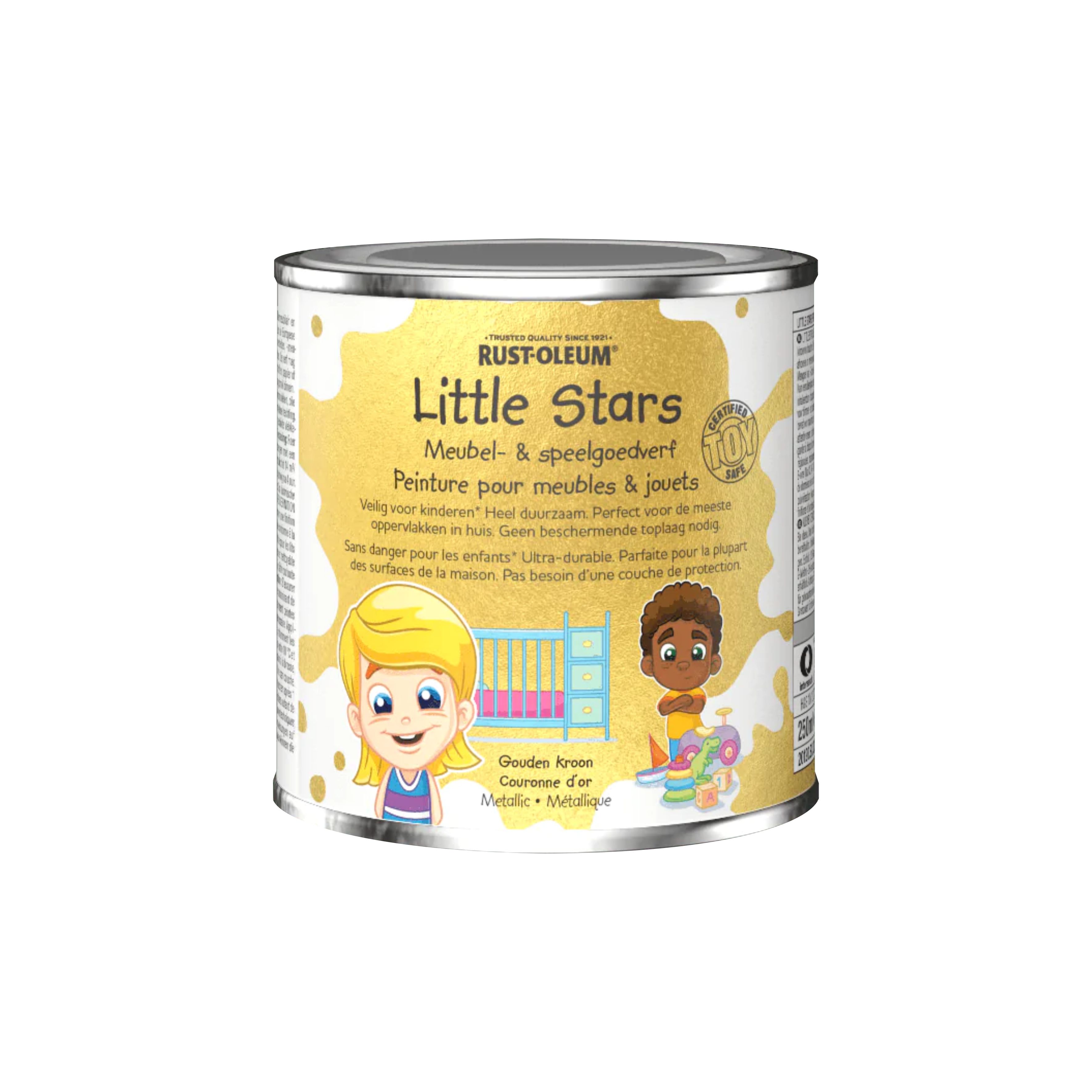 Vopsea metalizata mobilier si jucarii, Rust-Oleum, Little Stars, Golden Crown, Auriu, 250 ml
