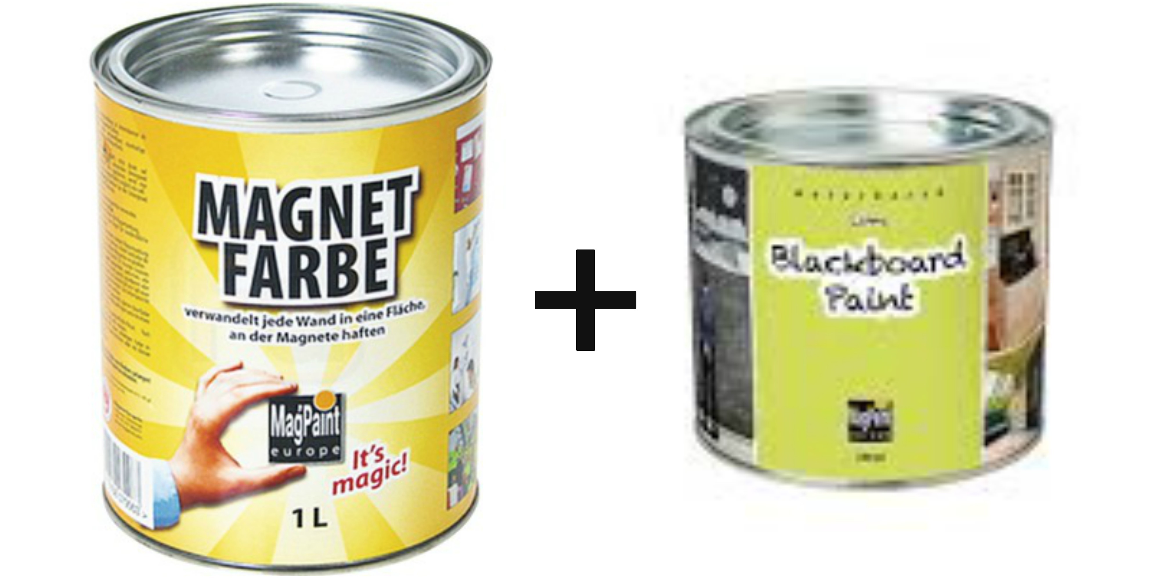 Combo Vopsea Magnetica+ Vopsea Cu Efect De Tabla De Scris Lime