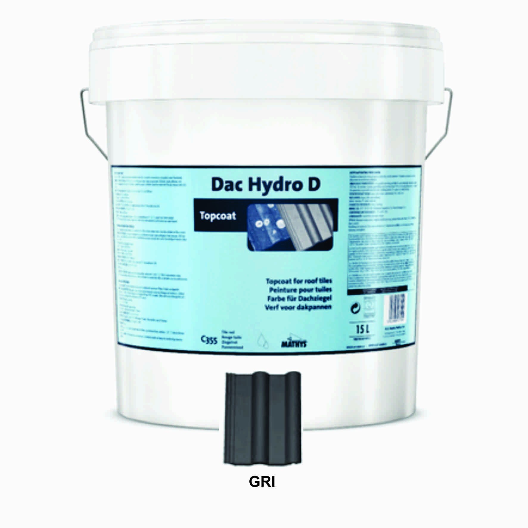 Vopsea Tigla Dac Hydro D Gri 15 Litri