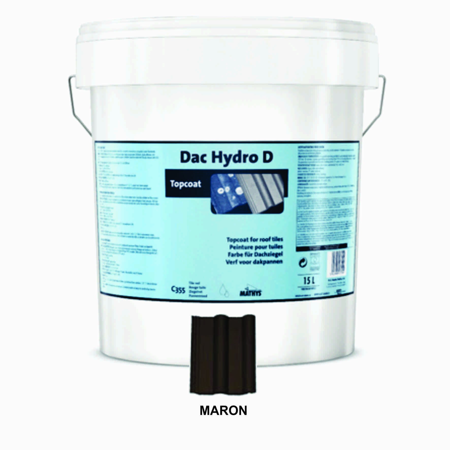 Vopsea Tigla Dac Hydro D Maron 15 Litri