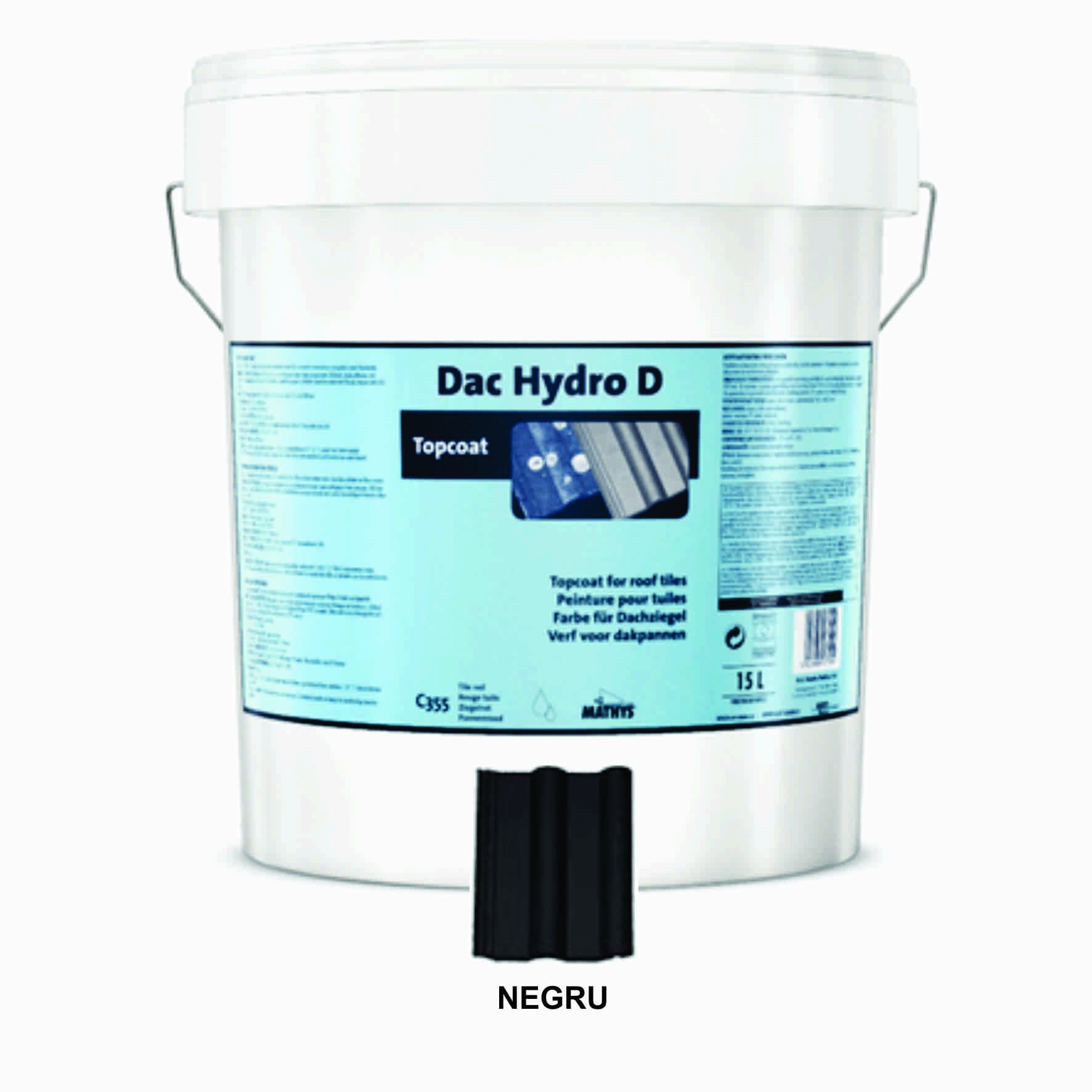 Vopsea Tigla Dac Hydro D Negru 15 Litri