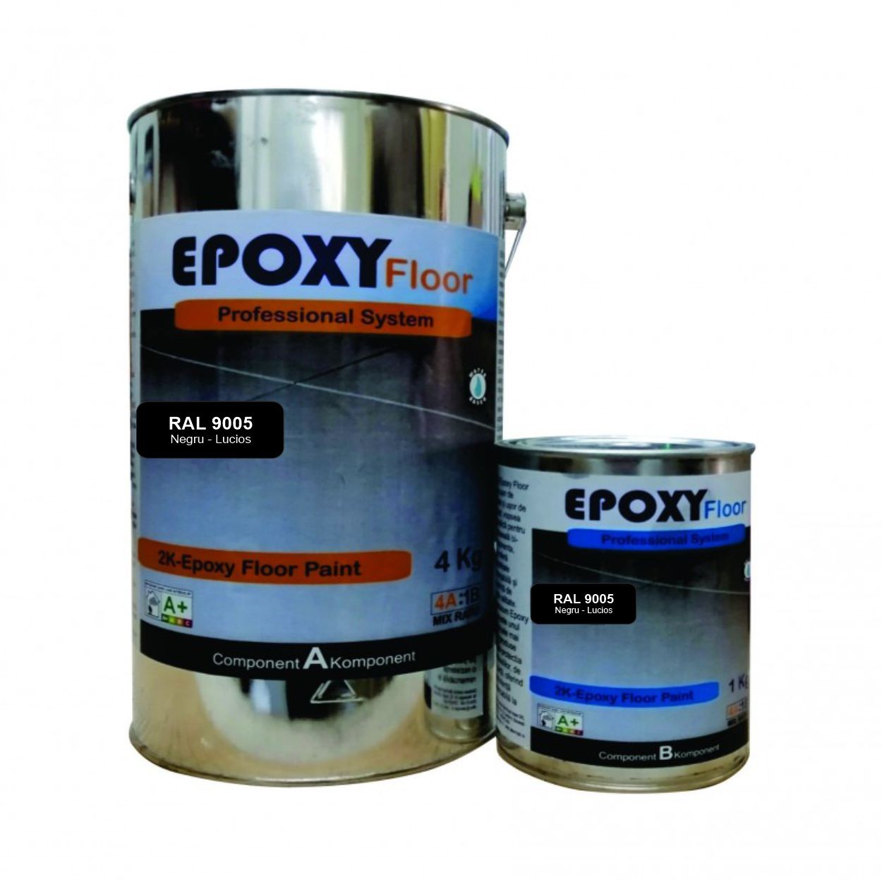 Vopsea Epoxidica Garaj Neagra RAL 9005-Trafic Auto 5 Kg Epoxy Floor