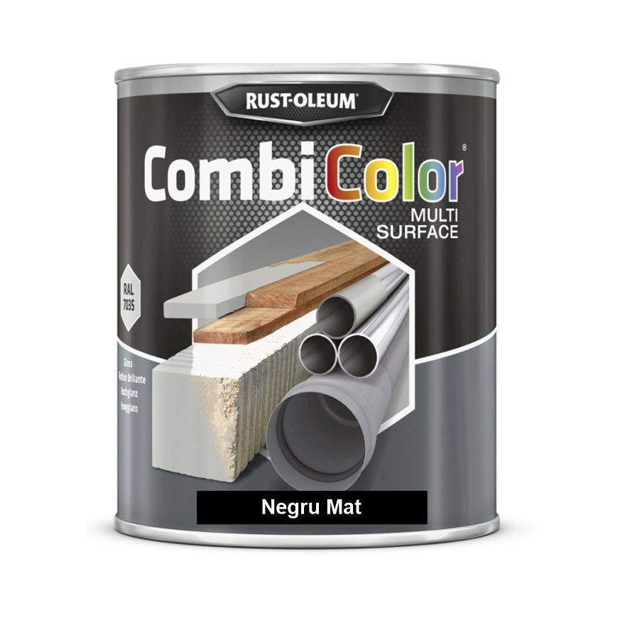 Vopsea CombiColor Multi-Suprafete Negru Mat 750 ml