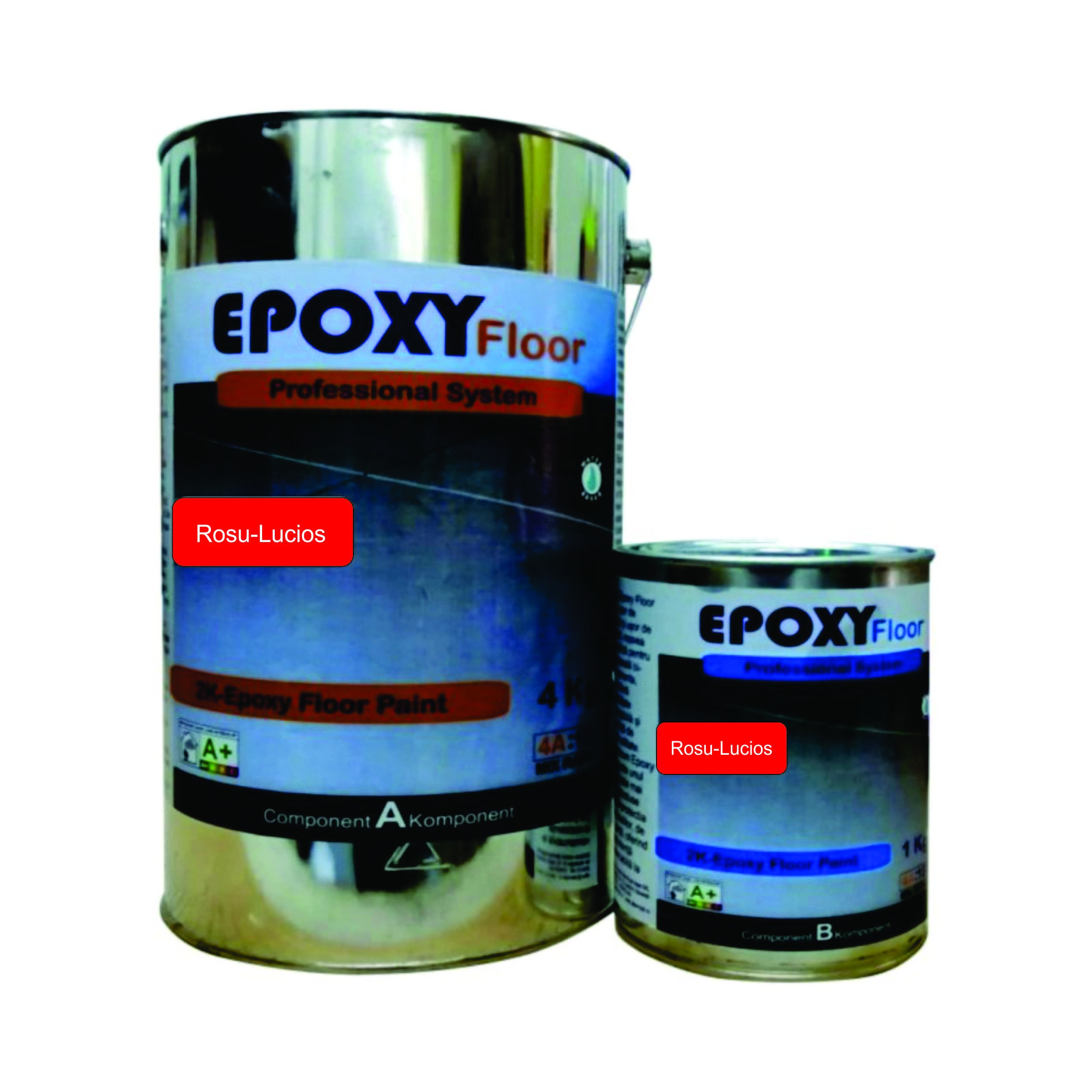 Vopsea Epoxidica Garaj Rosu RAL 3020-Trafic Auto 5 Kg Epoxy Floor