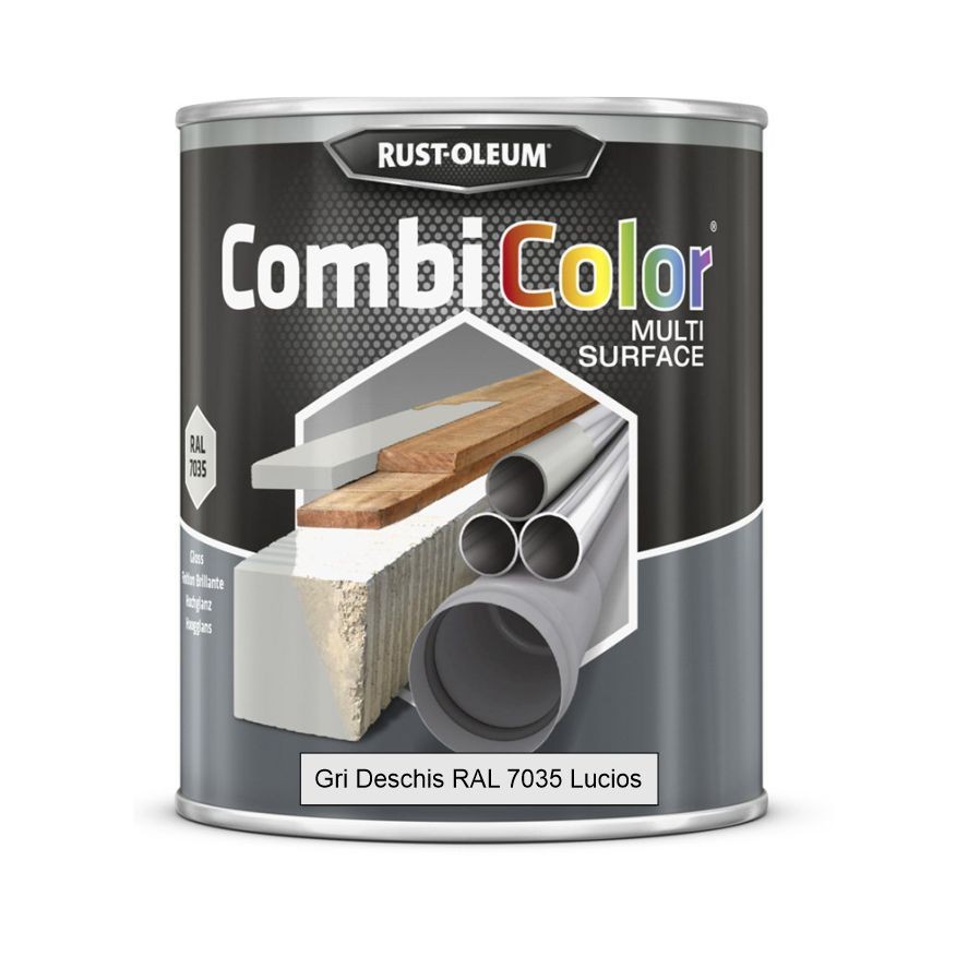 Vopsea CombiColor Multi-Suprafete Gri Deschis Ral 7035 Lucios 750 ml