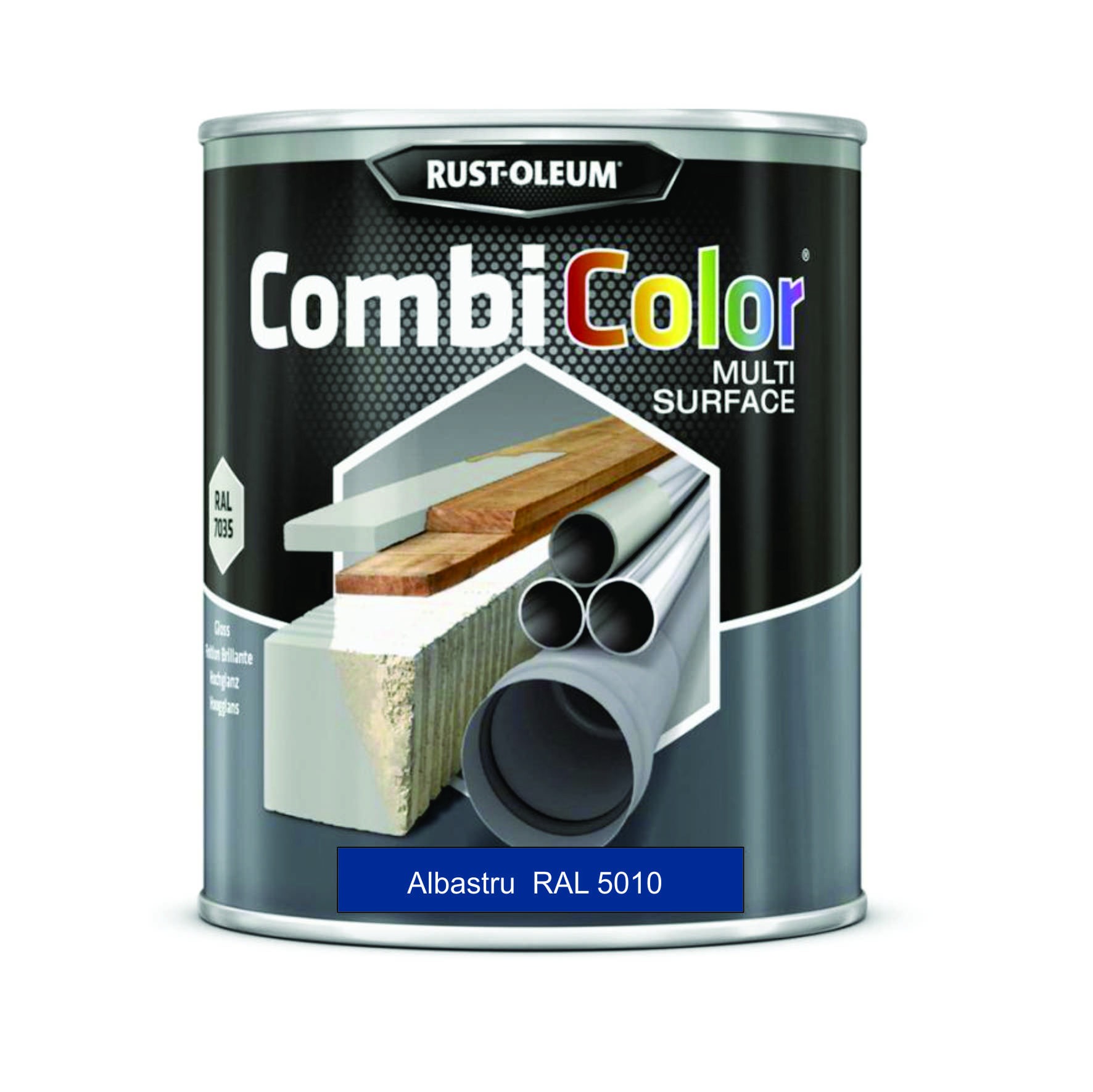 Vopsea CombiColor Multi-Suprafete Albastra Ral 5010 Lucios 750 ml