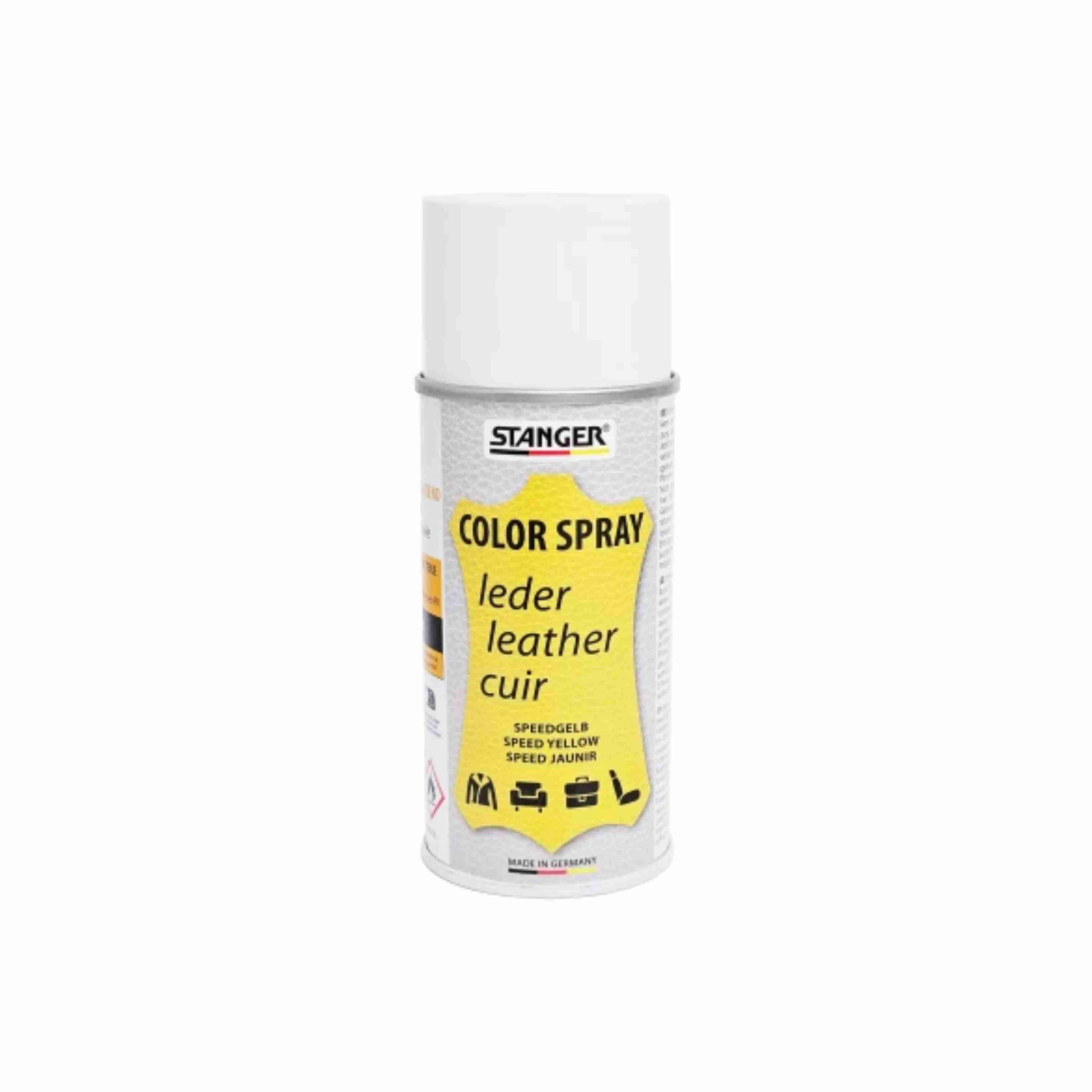 Spray Vopsea Piele, Stanger Leather Galben, 150ml